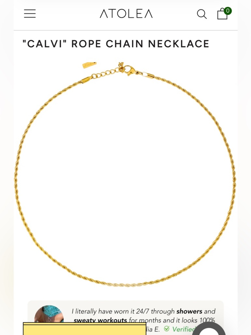 NWT Atolea Calvi rope chain bracelet and necklace bundle - Picture 9 of 12
